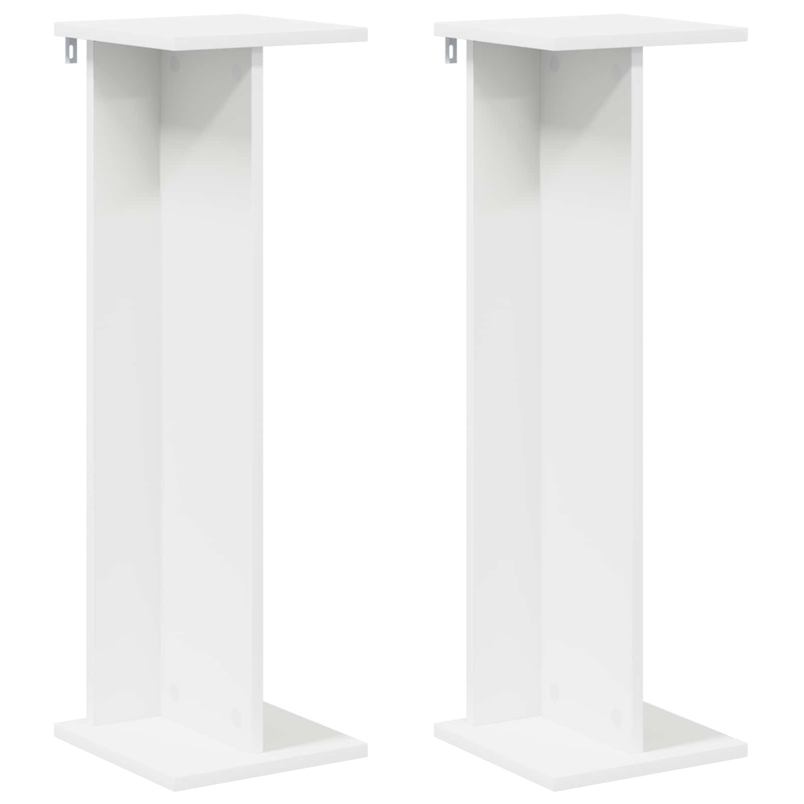 Pflanzenständer 2 pcs Weiß 25 x 25,5 x 80,5 cm Holzwerkstoff