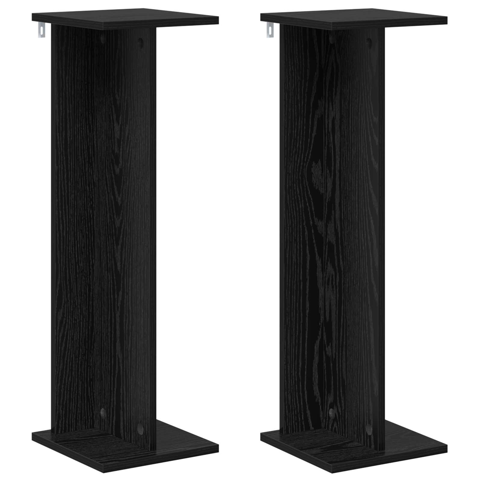 Pflanzenständer 2 pcs Schwarze Eiche 25 x 25,5 x 80,5 cm