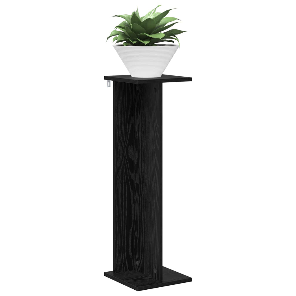 Pflanzenständer 2 pcs Schwarze Eiche 25 x 25,5 x 80,5 cm