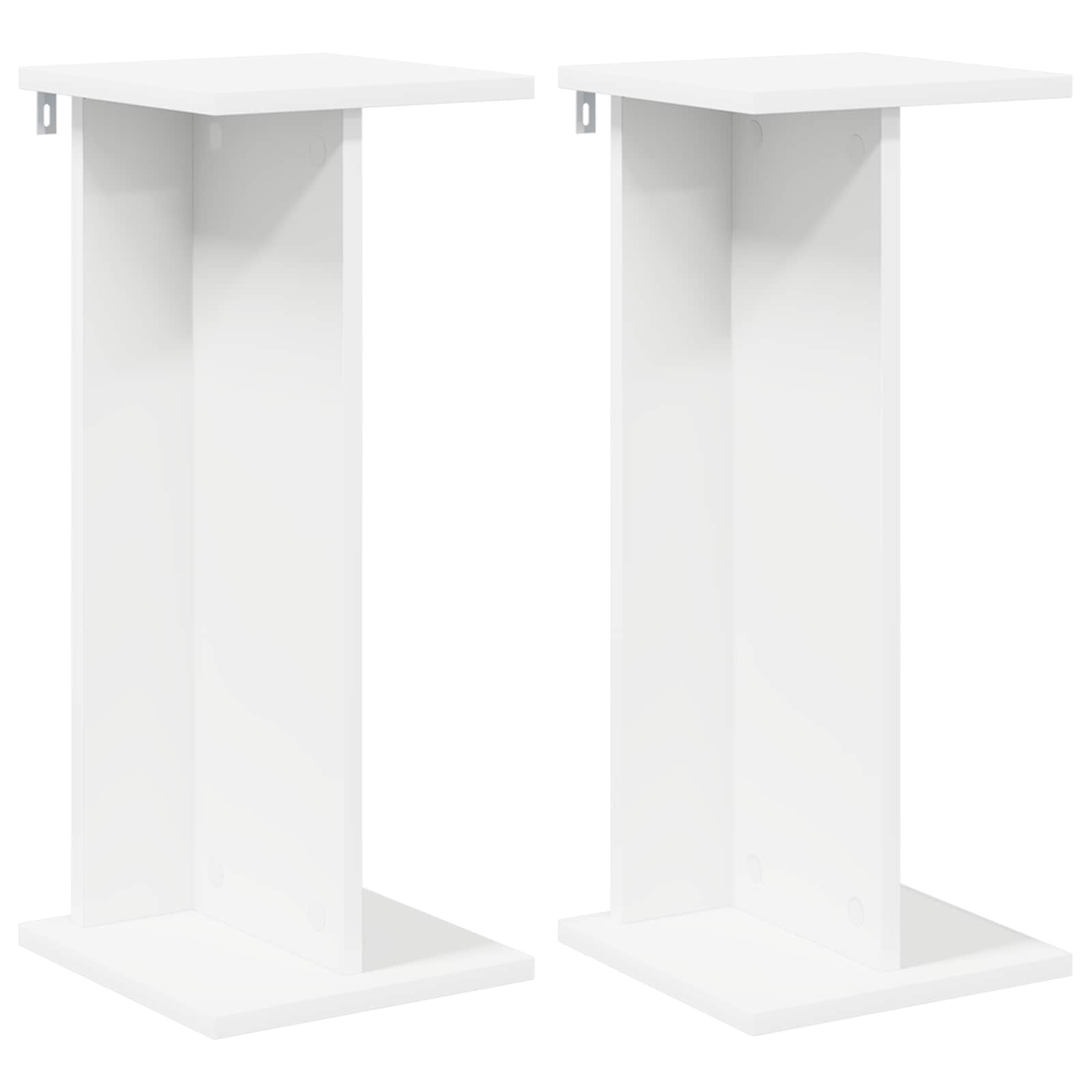 Pflanzenständer 2 pcs Weiß 25 x 25,5 x 60,5 cm Holzwerkstoff