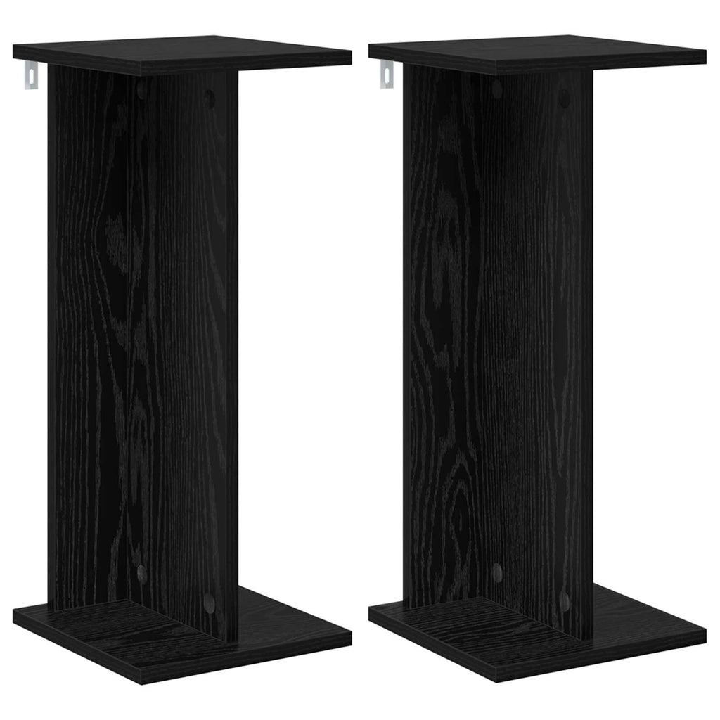 Pflanzenständer 2 pcs Schwarze Eiche 25 x 25,5 x 60,5 cm