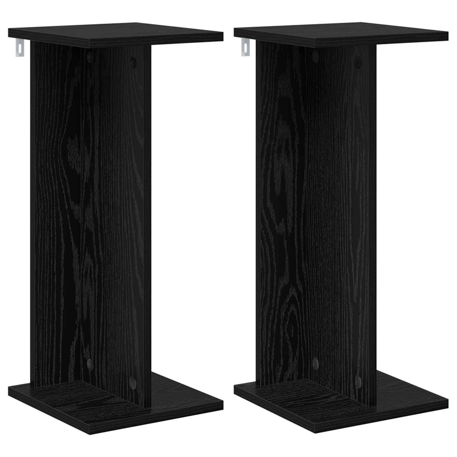 Pflanzenständer 2 pcs Schwarze Eiche 25 x 25,5 x 60,5 cm