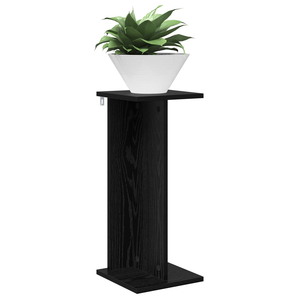 Pflanzenständer 2 pcs Schwarze Eiche 25 x 25,5 x 60,5 cm