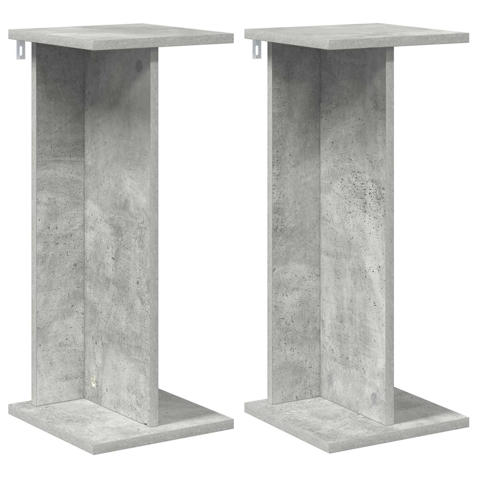 Pflanzenständer 2 pcs Betongrau 25 x 25,5 x 60,5 cm