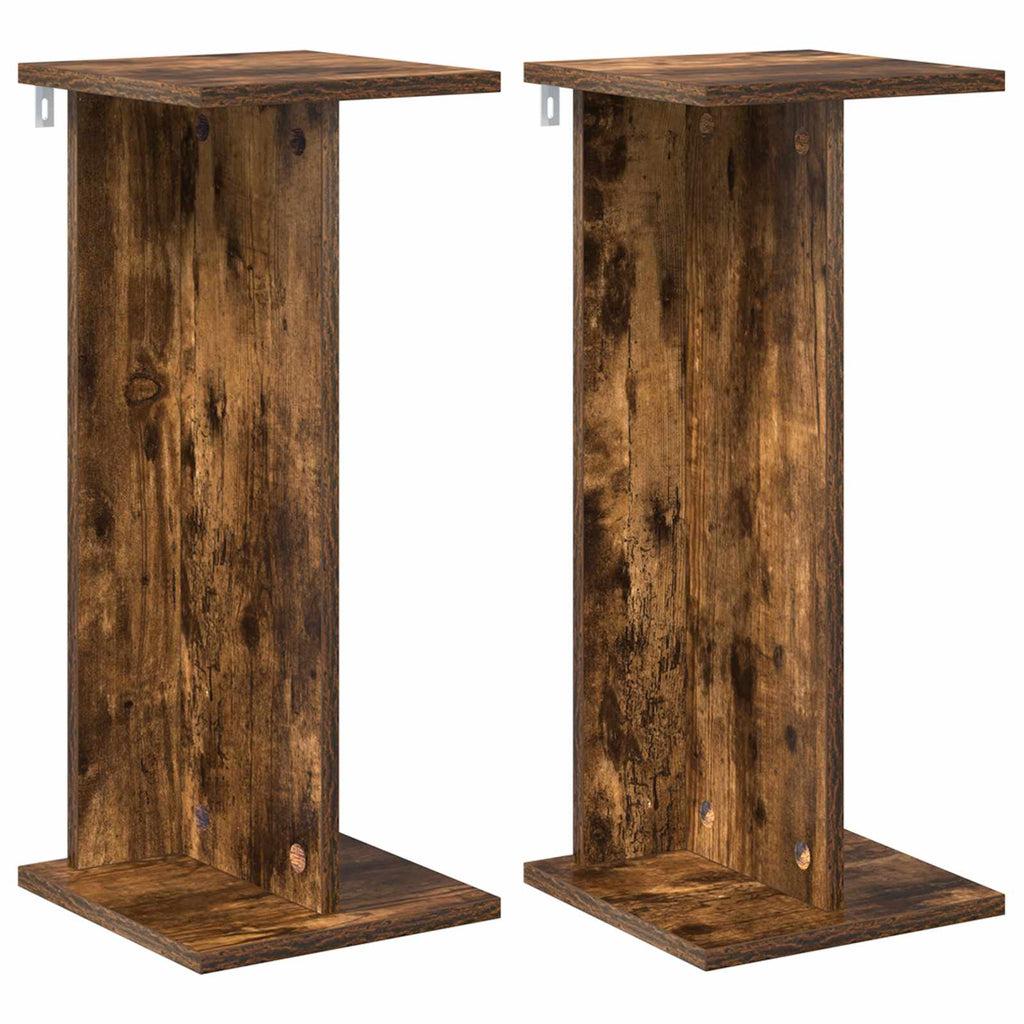 Pflanzenständer 2 pcs Geräucherte Eiche 25 x 25,5 x 60,5 cm