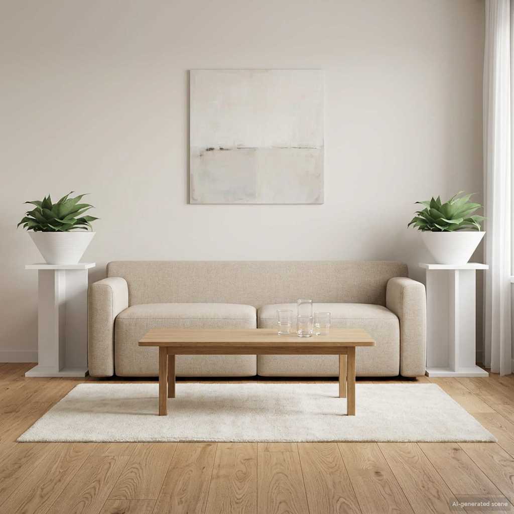 Pflanzenständer 2 pcs Weiß 25 x 25,5 x 40,5 cm Holzwerkstoff