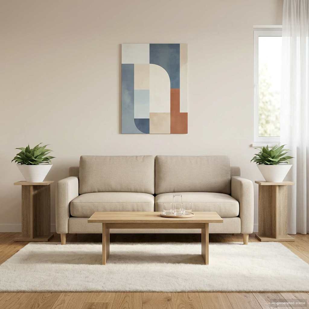 Pflanzenständer 2 pcs Sonoma-Eiche 25 x 25,5 x 40,5 cm