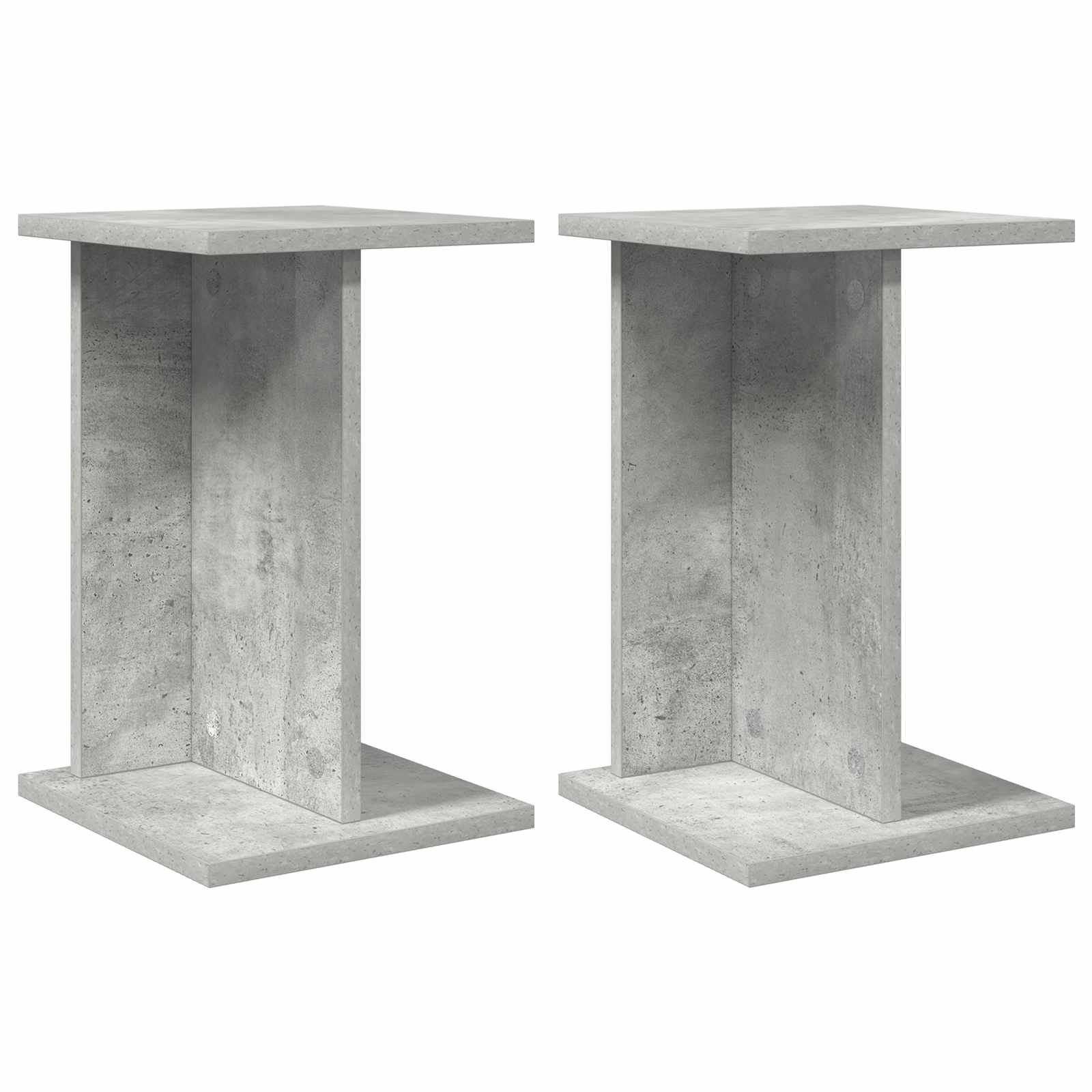 Pflanzenständer 2 pcs Betongrau 25 x 25,5 x 40,5 cm
