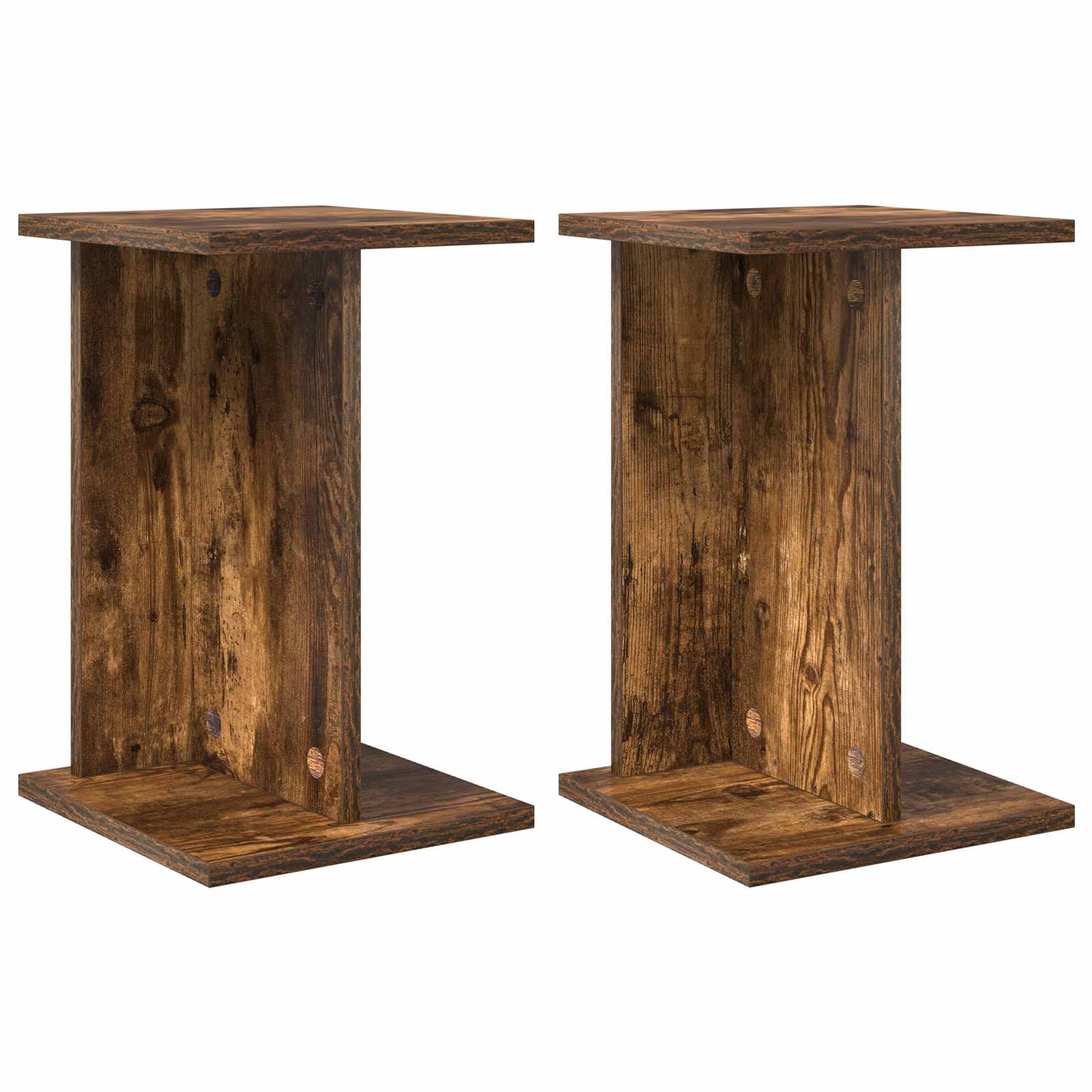 Pflanzenständer 2 pcs Geräucherte Eiche 25 x 25,5 x 40,5 cm