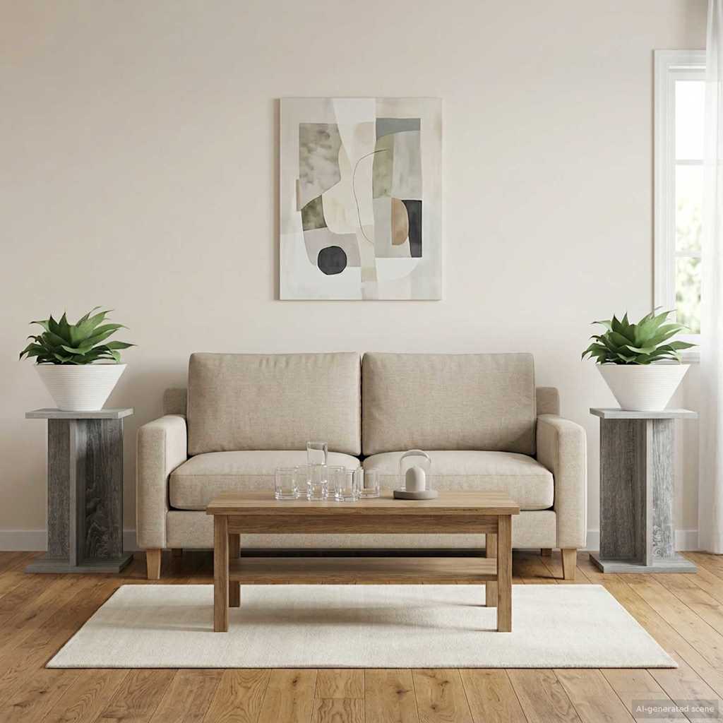 Pflanzenständer 2 pcs Graues Sonoma 25 x 25,5 x 40,5 cm