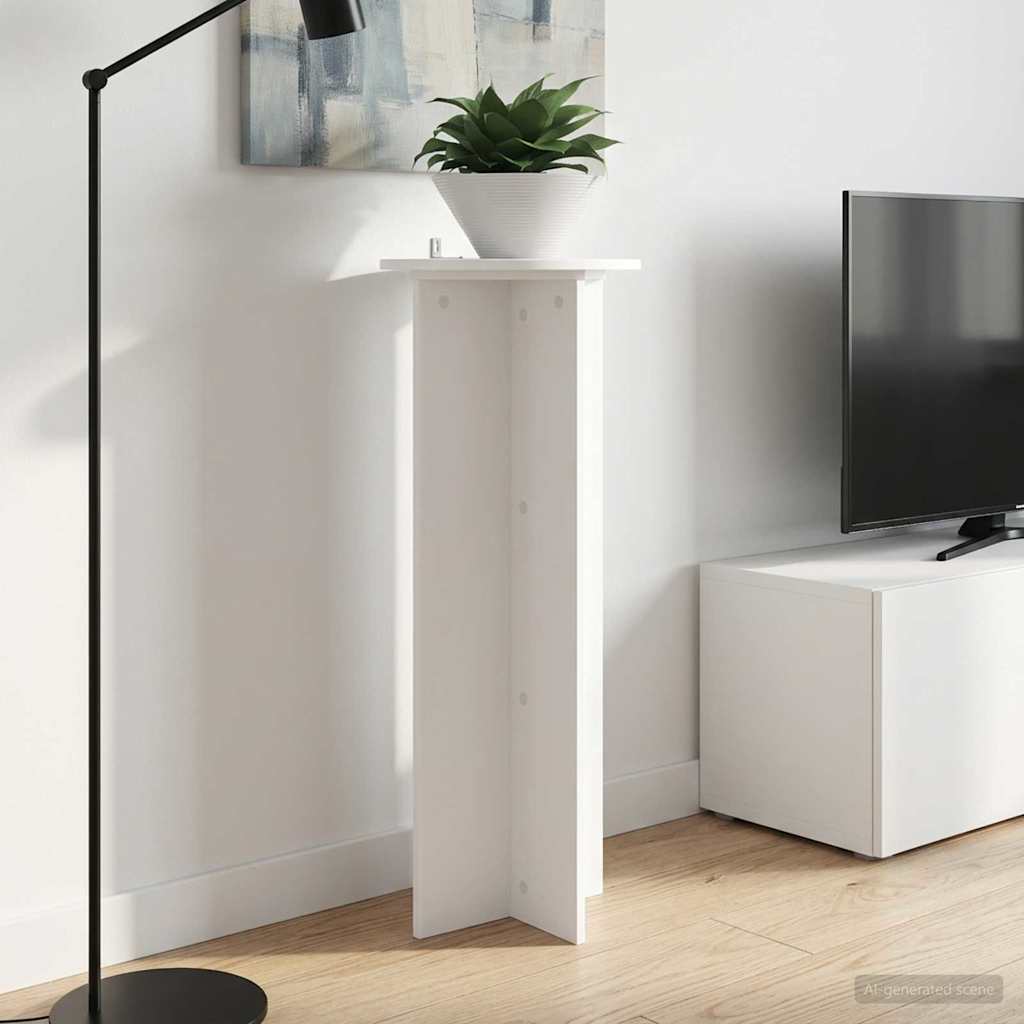 Pflanzenständer 2 pcs Weiß Ø40 x 100 cm Holzwerkstoff