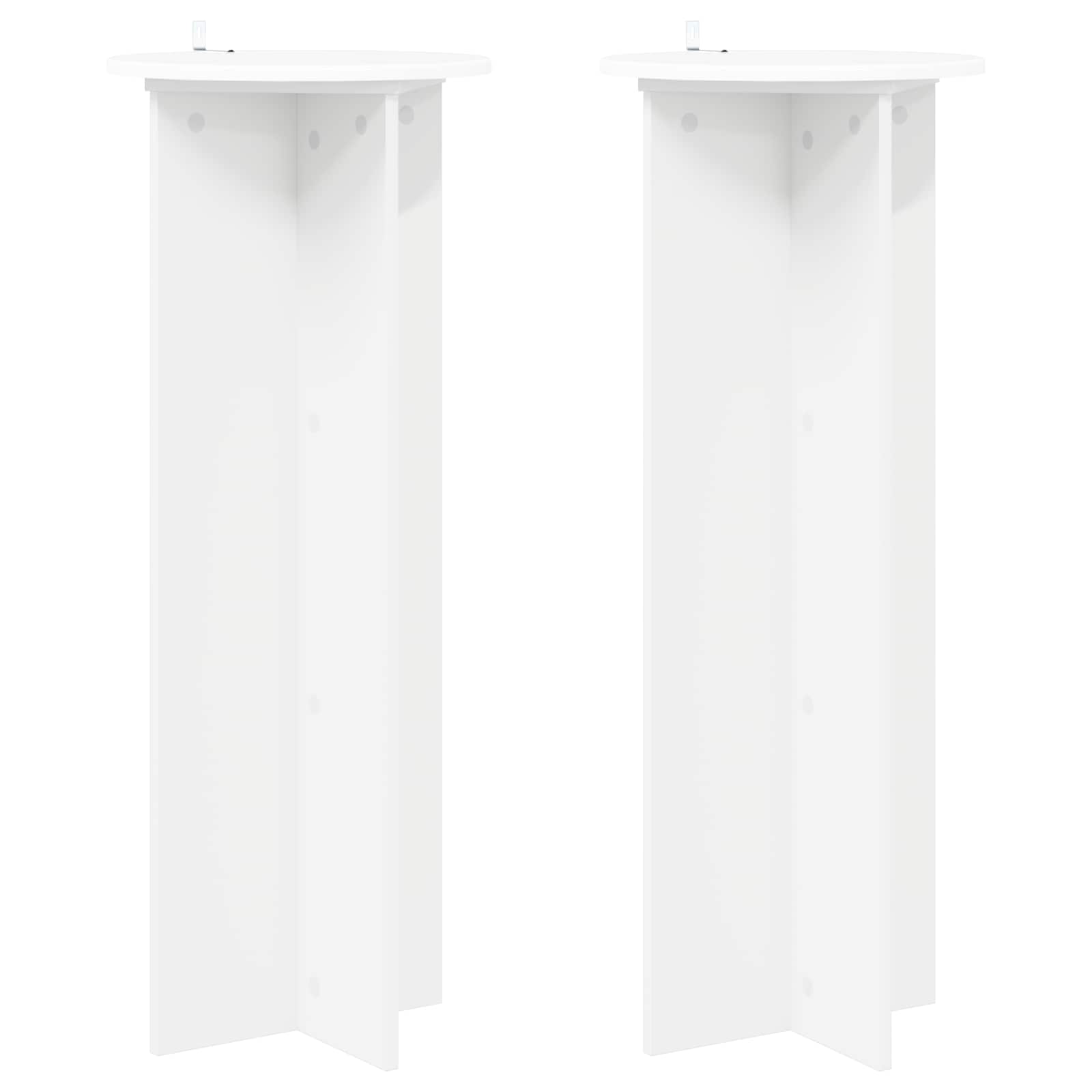 Pflanzenständer 2 pcs Weiß Ø40 x 100 cm Holzwerkstoff