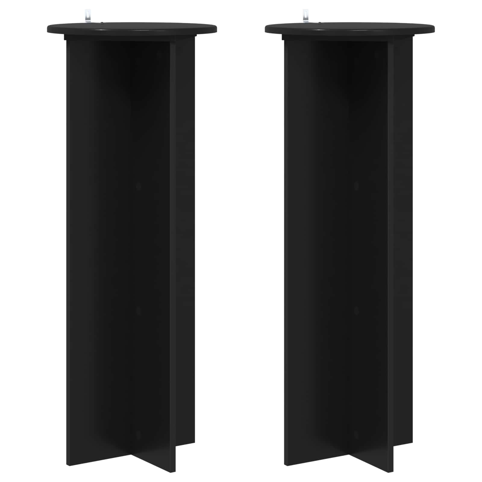 Pflanzenständer 2 pcs Schwarz Ø40 x 100 cm Holzwerkstoff