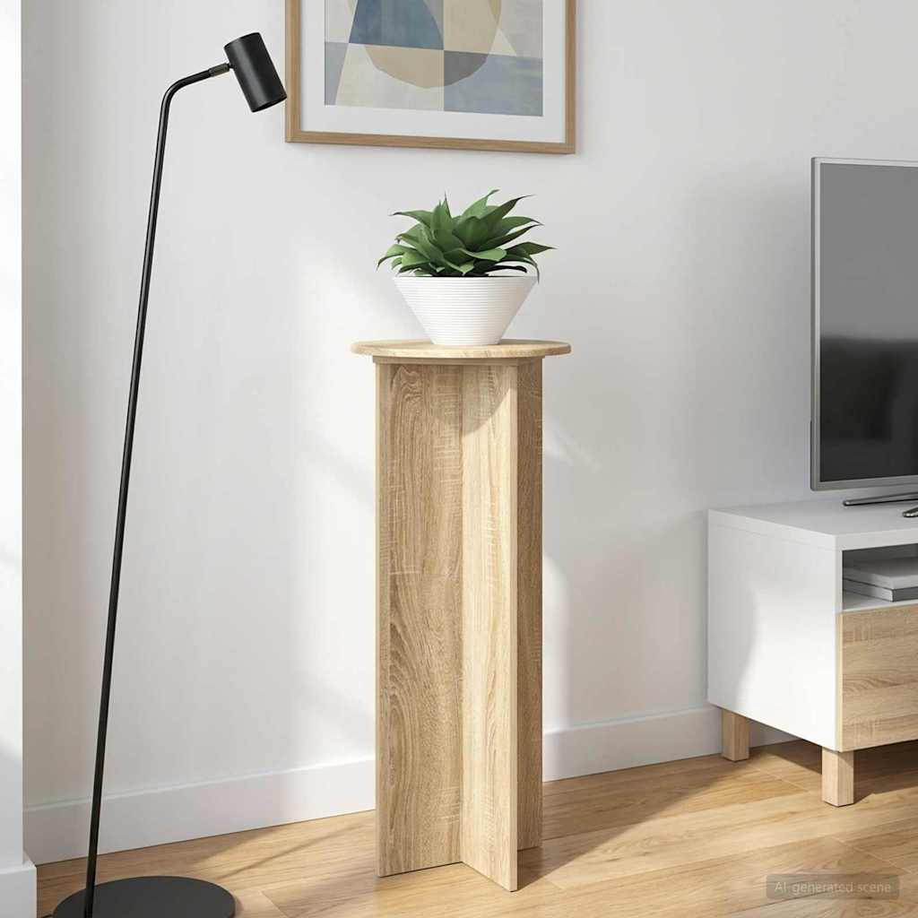 Pflanzenständer 2 pcs Sonoma-Eiche Ø40 x 100 cm Holzwerkstoff