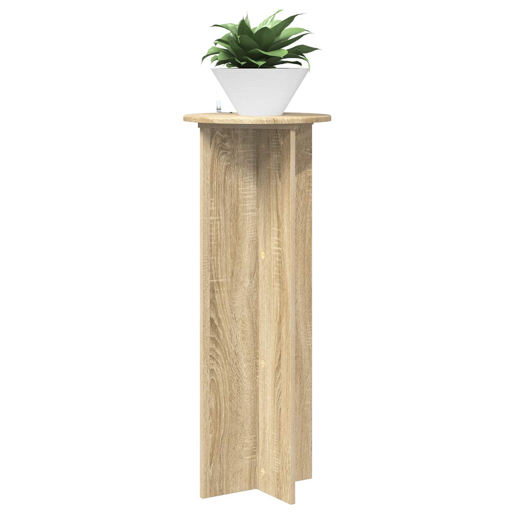 Pflanzenständer 2 pcs Sonoma-Eiche Ø40 x 100 cm Holzwerkstoff