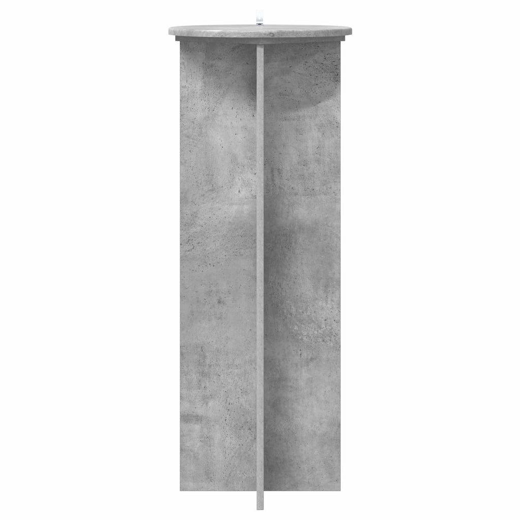 Pflanzenständer 2 pcs Betongrau Ø40 x 100 cm Holzwerkstoff