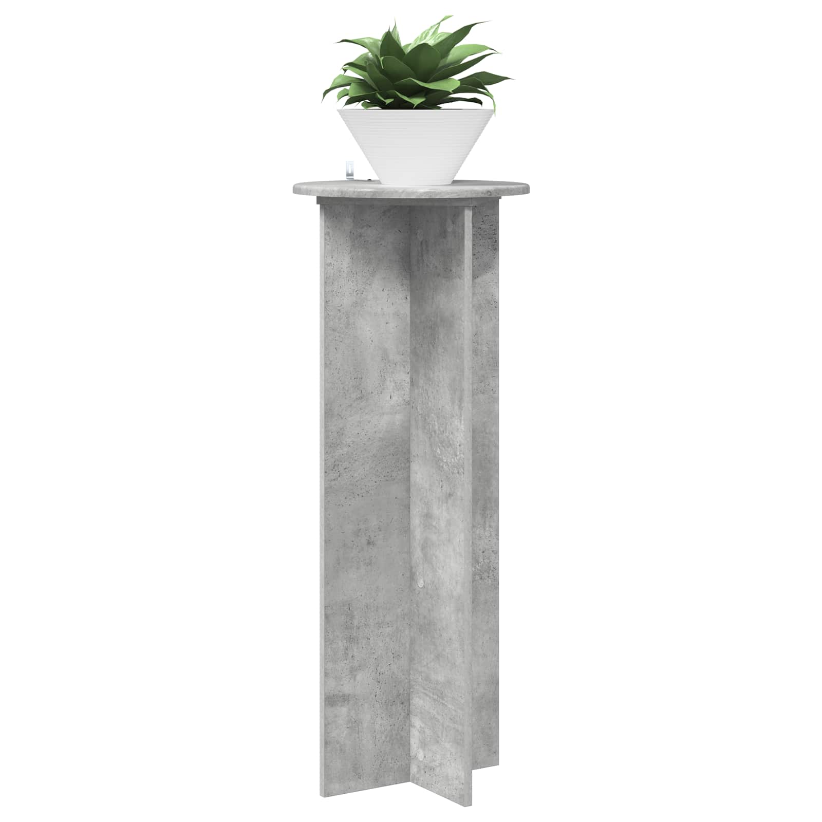 Pflanzenständer 2 pcs Betongrau Ø40 x 100 cm Holzwerkstoff