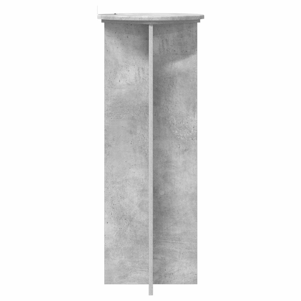 Pflanzenständer 2 pcs Betongrau Ø40 x 100 cm Holzwerkstoff