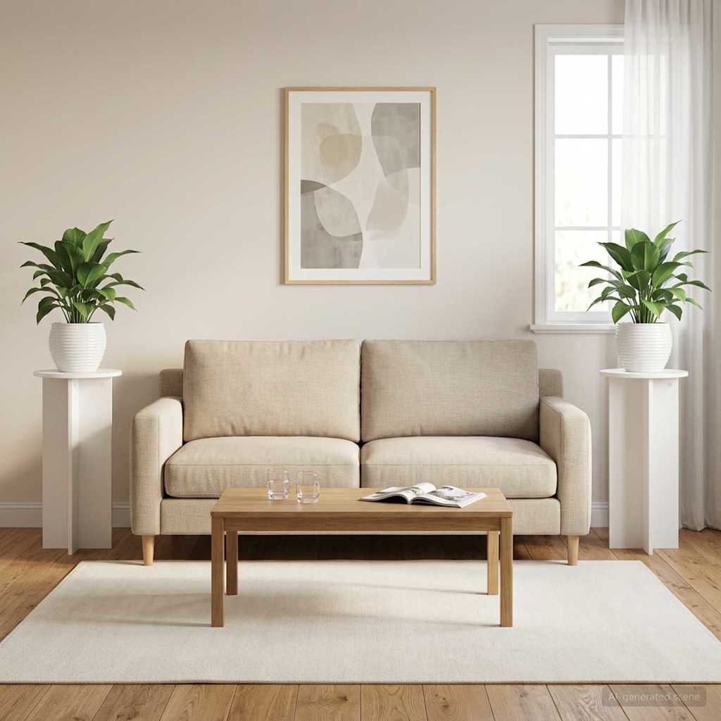 Pflanzenständer 2 pcs Hochglanz Weiß Ø40 x 100 cm Holzwerkstoff