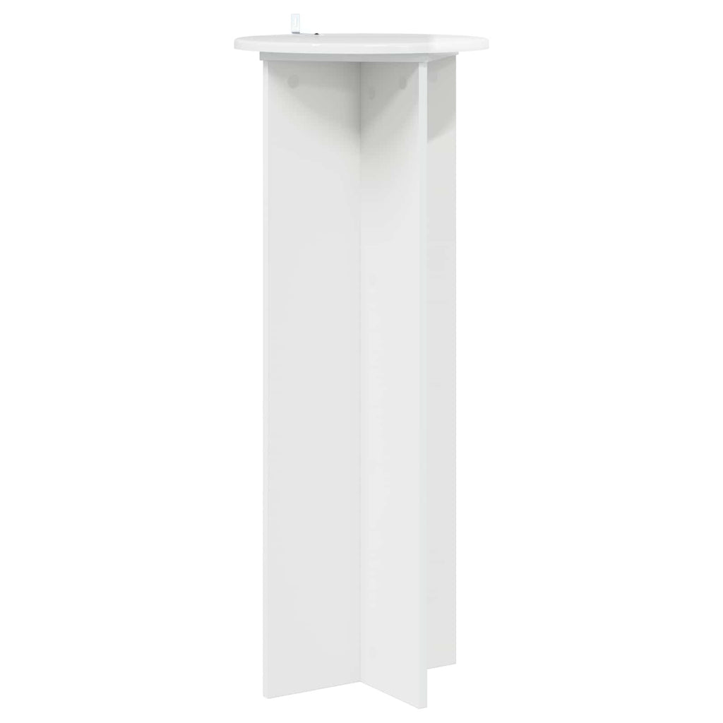 Pflanzenständer 2 pcs Hochglanz Weiß Ø40 x 100 cm Holzwerkstoff