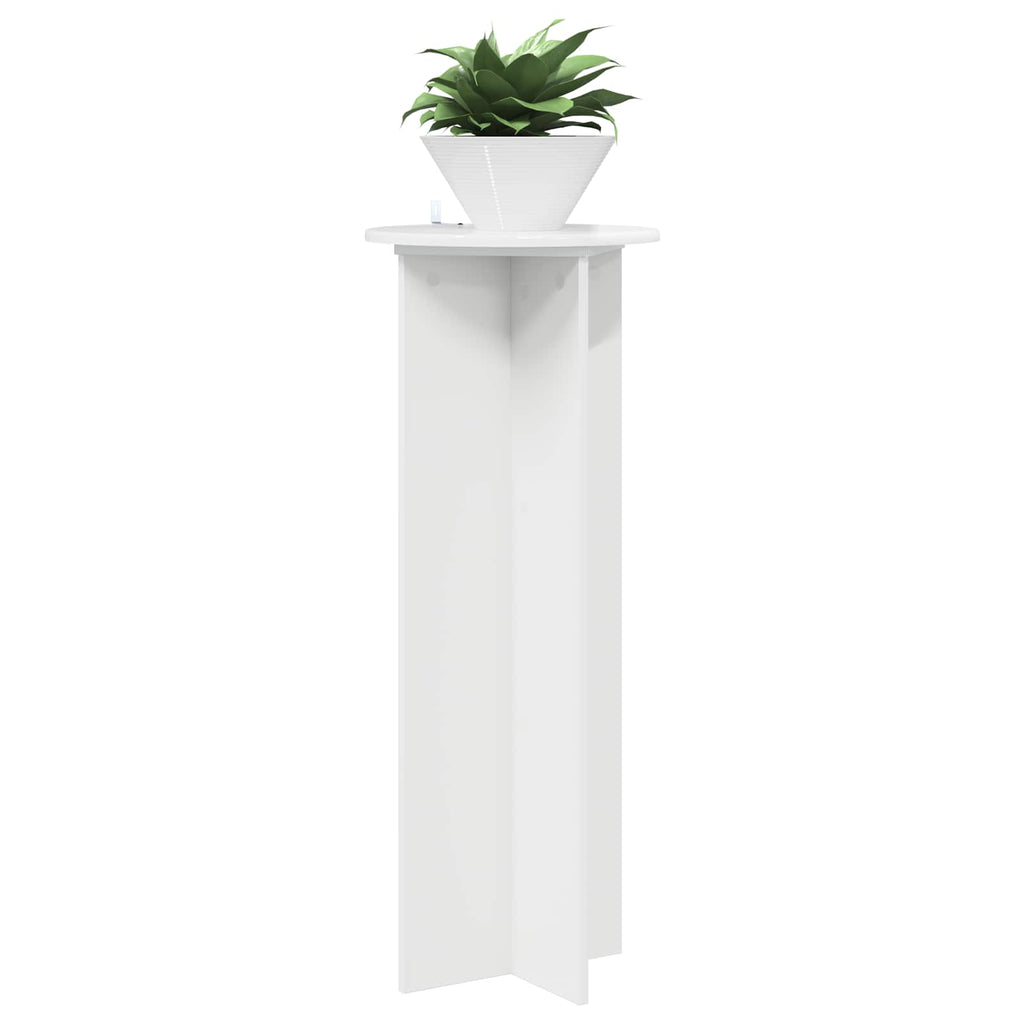 Pflanzenständer 2 pcs Hochglanz Weiß Ø40 x 100 cm Holzwerkstoff