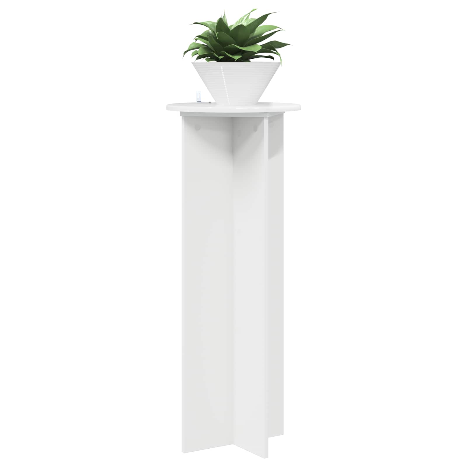 Pflanzenständer 2 pcs Hochglanz Weiß Ø40 x 100 cm Holzwerkstoff