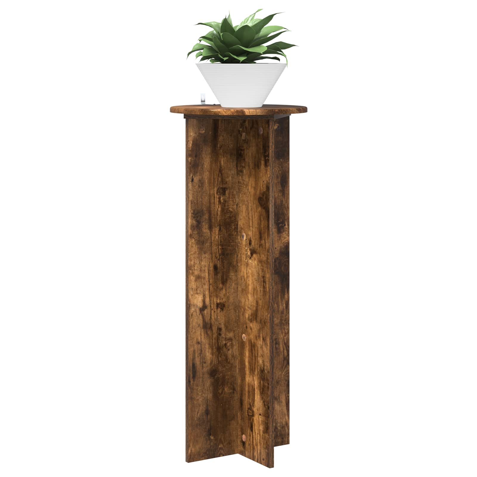 Pflanzenständer 2 pcs Geräucherte Eiche Ø40 x 100 cm