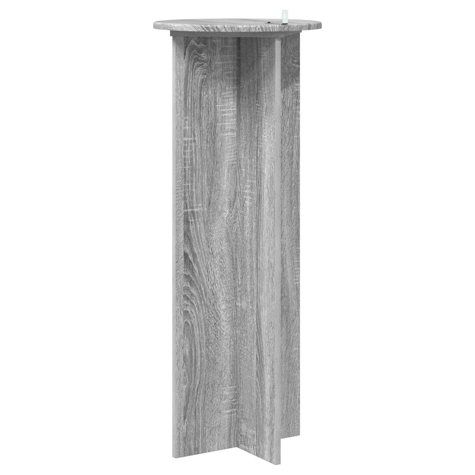 Pflanzenständer 2 pcs Graues Sonoma Ø40 x 100 cm Holzwerkstoff