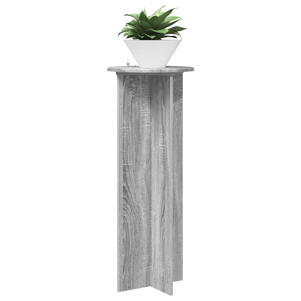 Pflanzenständer 2 pcs Graues Sonoma Ø40 x 100 cm Holzwerkstoff