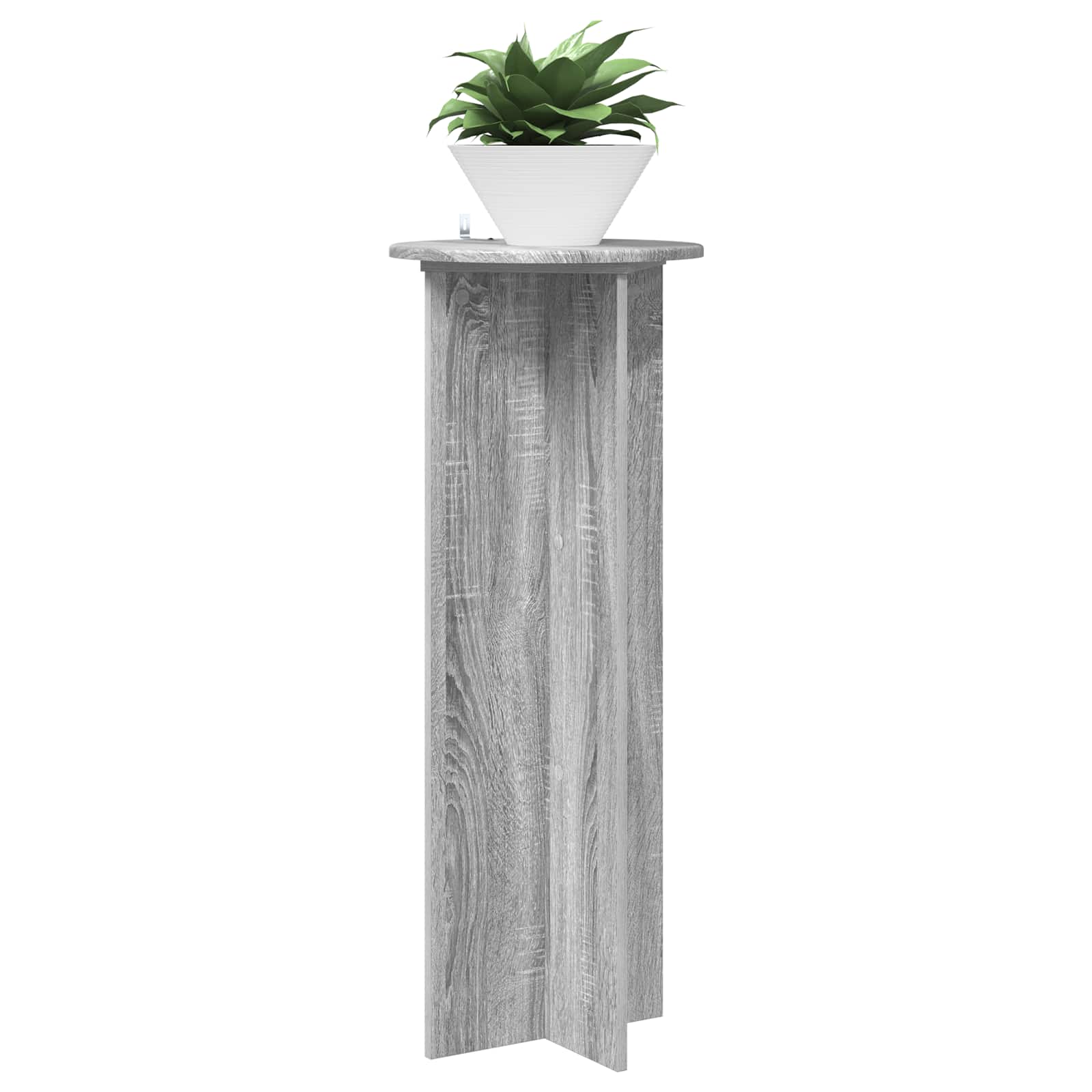 Pflanzenständer 2 pcs Graues Sonoma Ø40 x 100 cm Holzwerkstoff