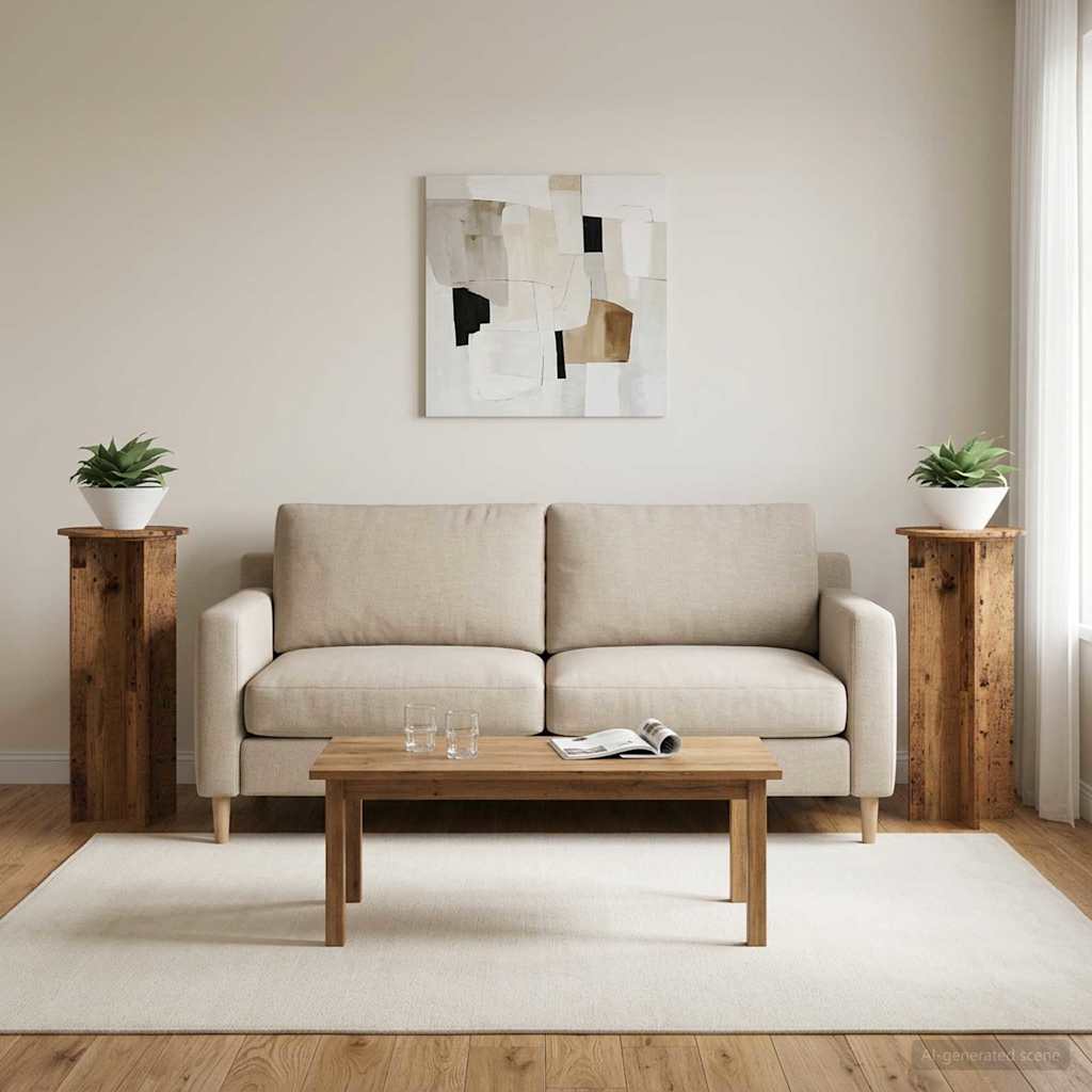 Pflanzenständer 2 pcs Altholz Ø40 x 100 cm Holzwerkstoff