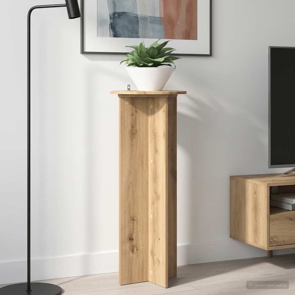 Pflanzenständer 2 pcs Artisan-Eiche Ø40 x 100 cm Holzwerkstoff