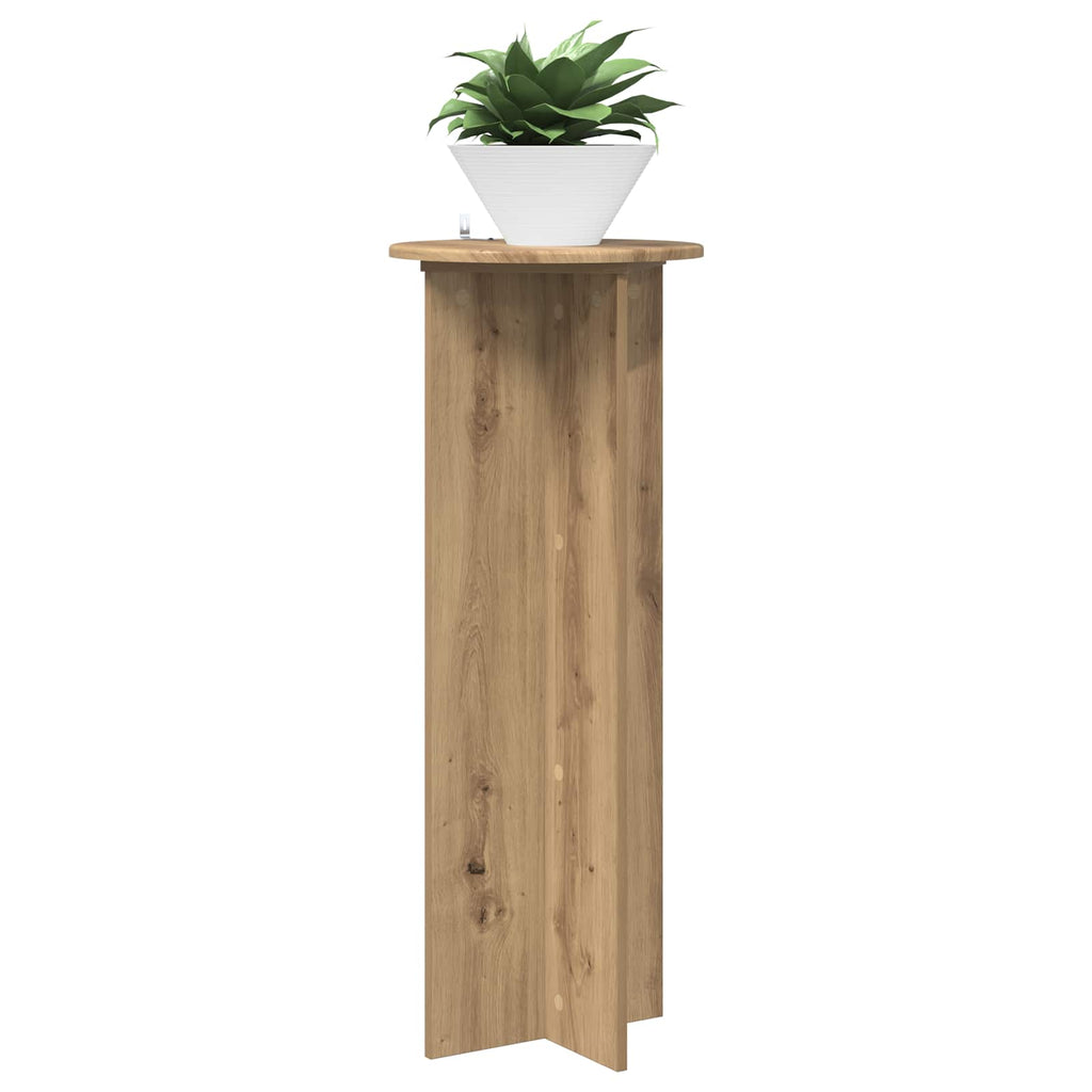 Pflanzenständer 2 pcs Artisan-Eiche Ø40 x 100 cm Holzwerkstoff