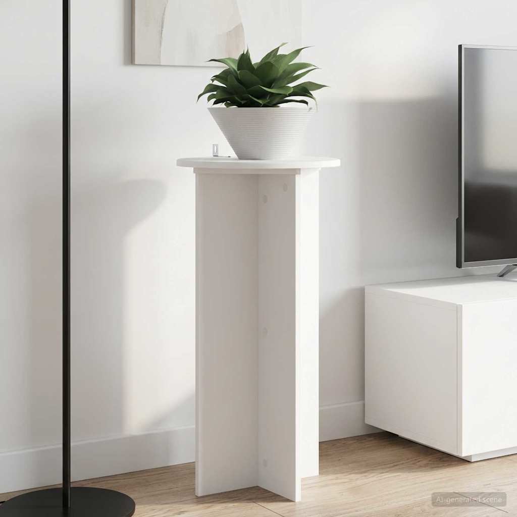 Pflanzenständer 2 pcs Weiß Ø40 x 80 cm Holzwerkstoff