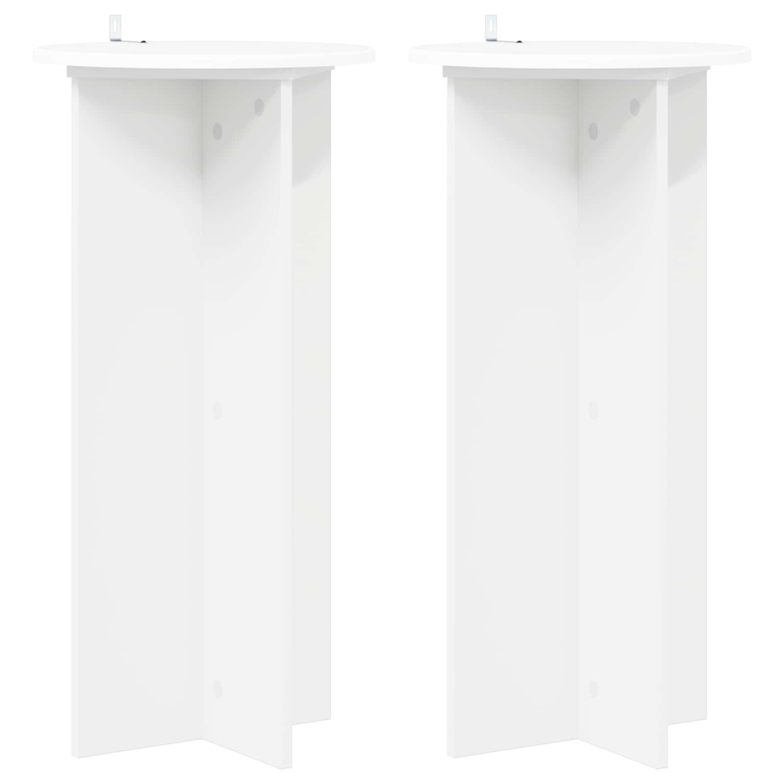 Pflanzenständer 2 pcs Weiß Ø40 x 80 cm Holzwerkstoff