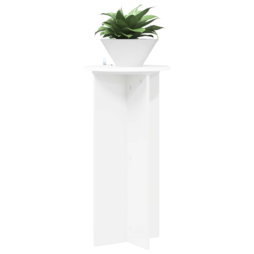 Pflanzenständer 2 pcs Weiß Ø40 x 80 cm Holzwerkstoff