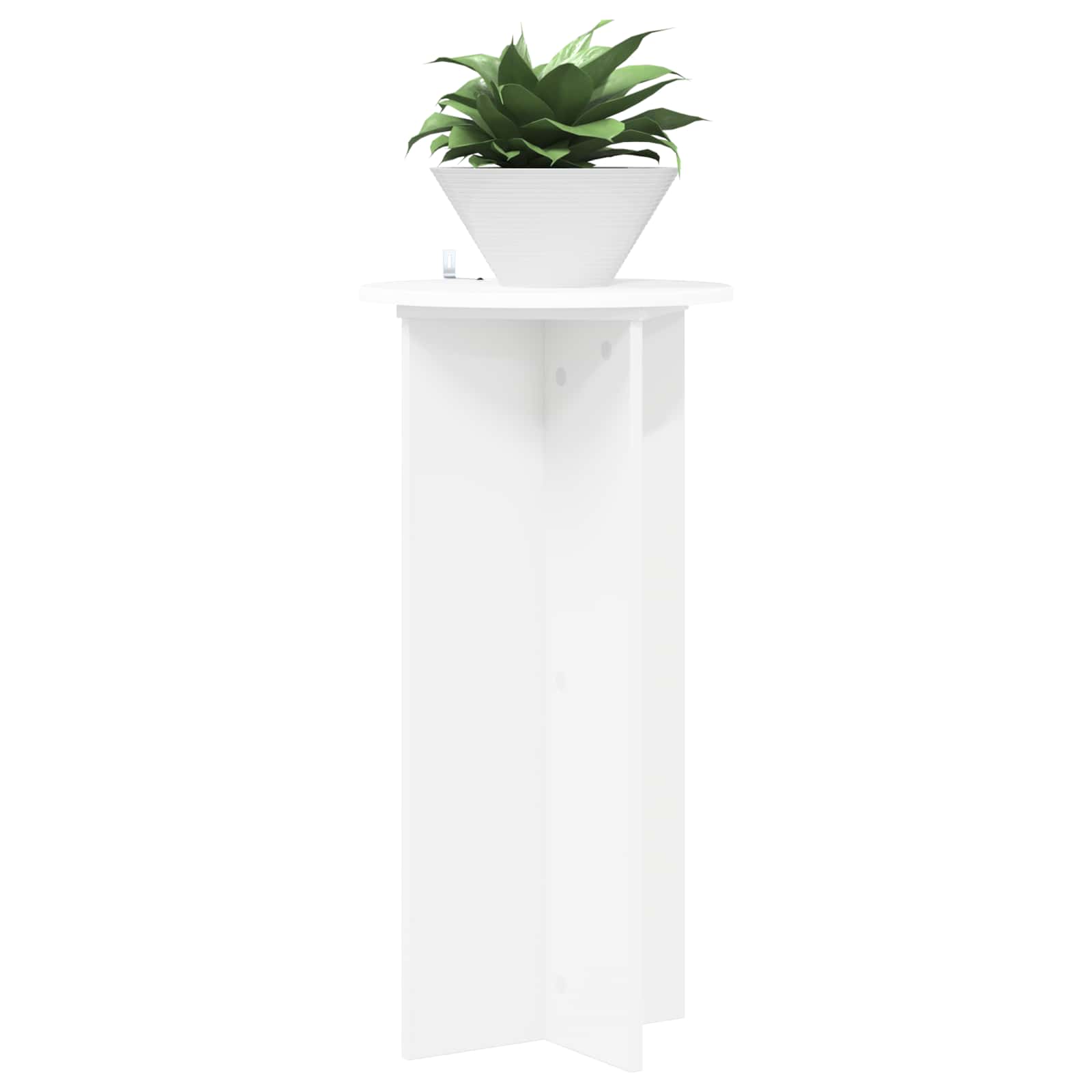 Pflanzenständer 2 pcs Weiß Ø40 x 80 cm Holzwerkstoff