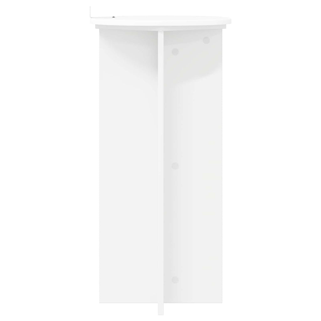 Pflanzenständer 2 pcs Weiß Ø40 x 80 cm Holzwerkstoff