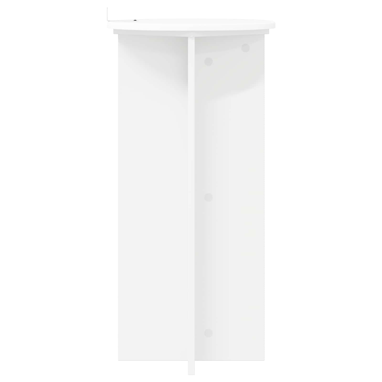 Pflanzenständer 2 pcs Weiß Ø40 x 80 cm Holzwerkstoff