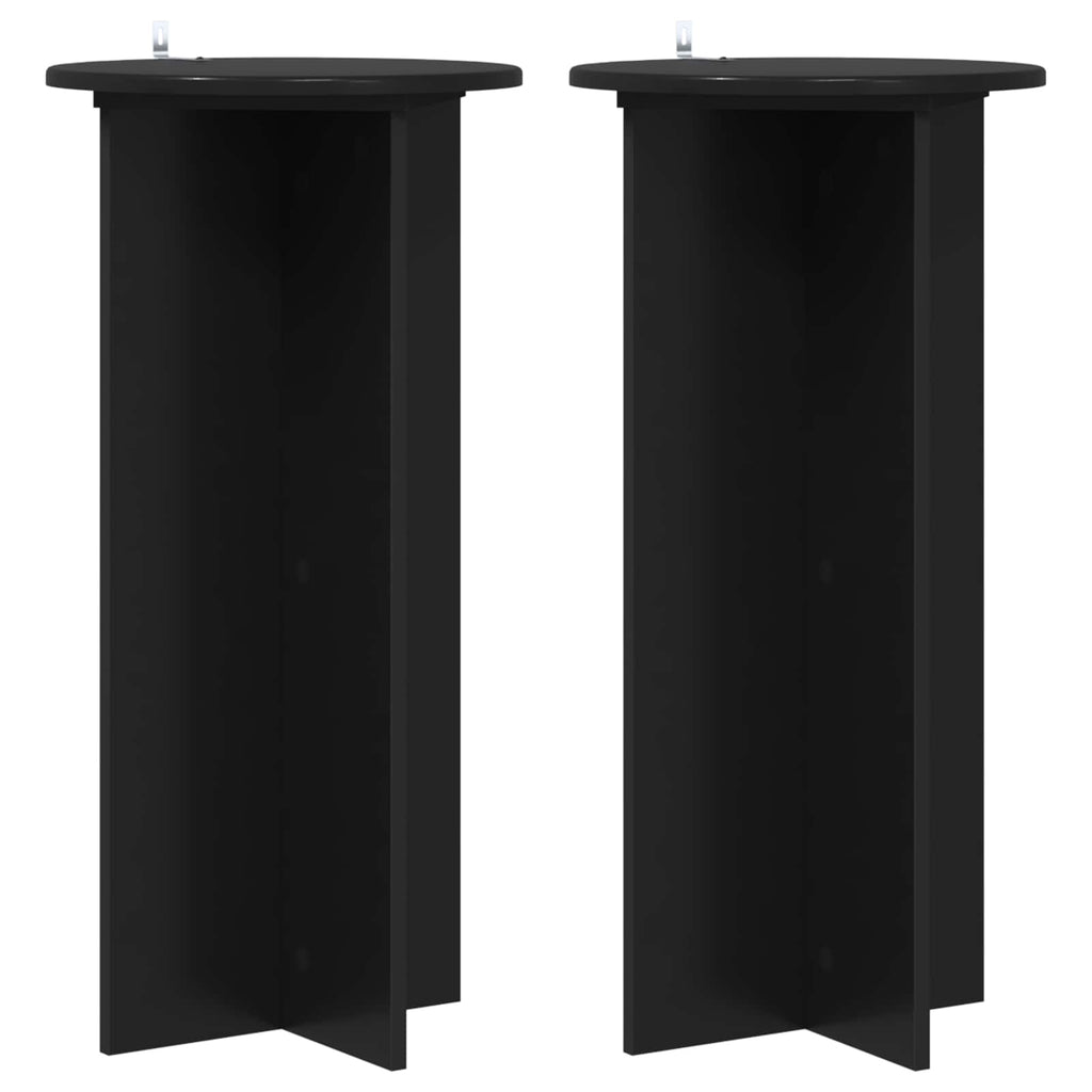 Pflanzenständer 2 pcs Schwarz 40 x 40 x 80 cm Holzwerkstoff