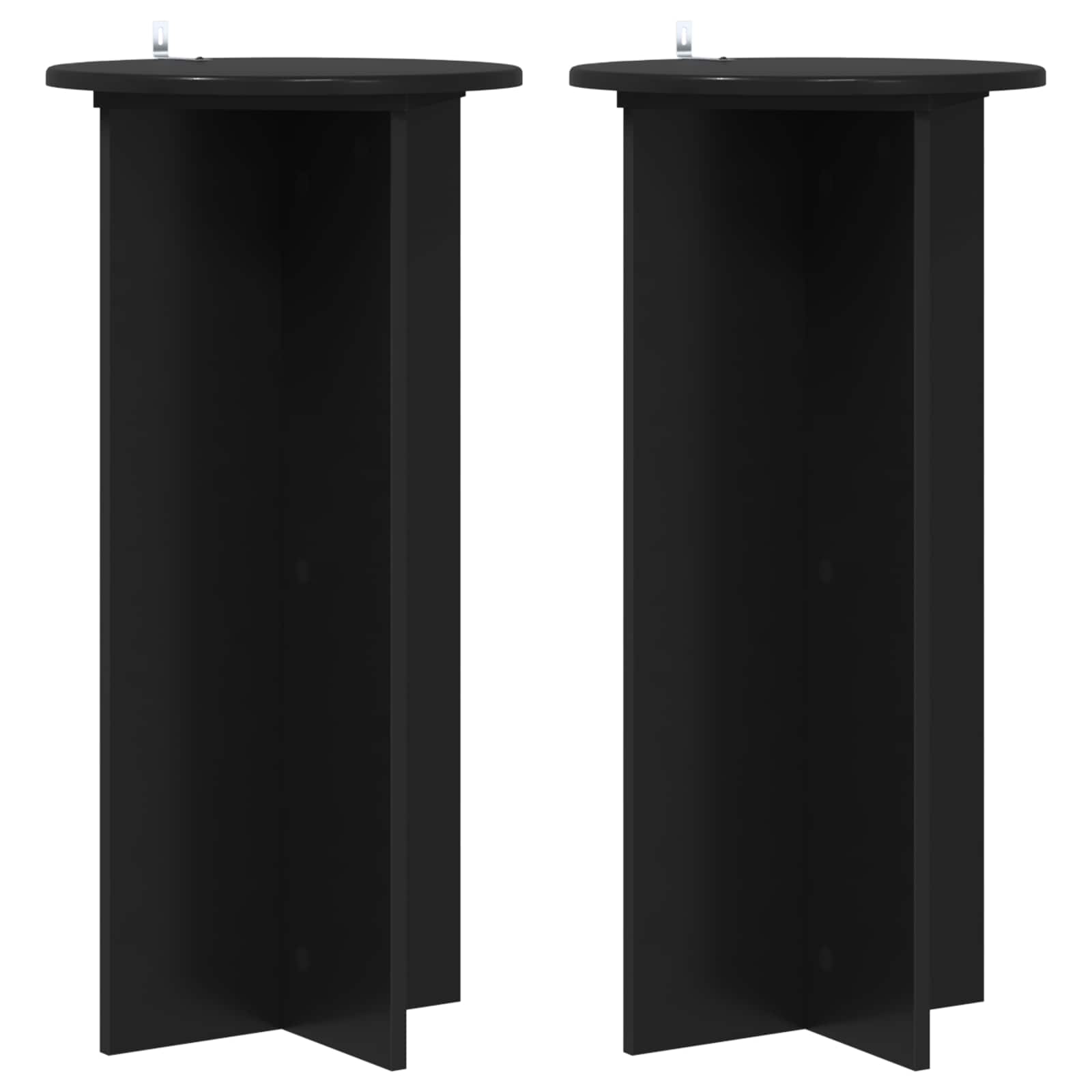 Pflanzenständer 2 pcs Schwarz 40 x 40 x 80 cm Holzwerkstoff