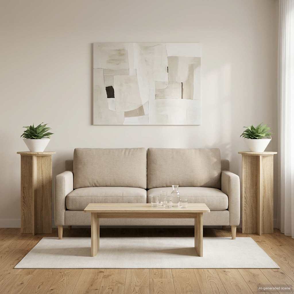 Pflanzenständer 2 pcs Sonoma-Eiche 40 x 40 x 80 cm