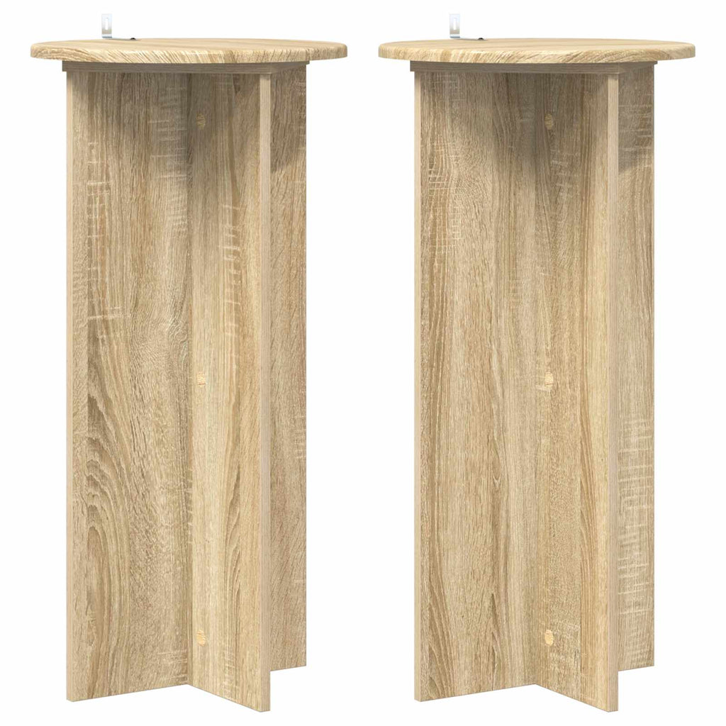 Pflanzenständer 2 pcs Sonoma-Eiche 40 x 40 x 80 cm