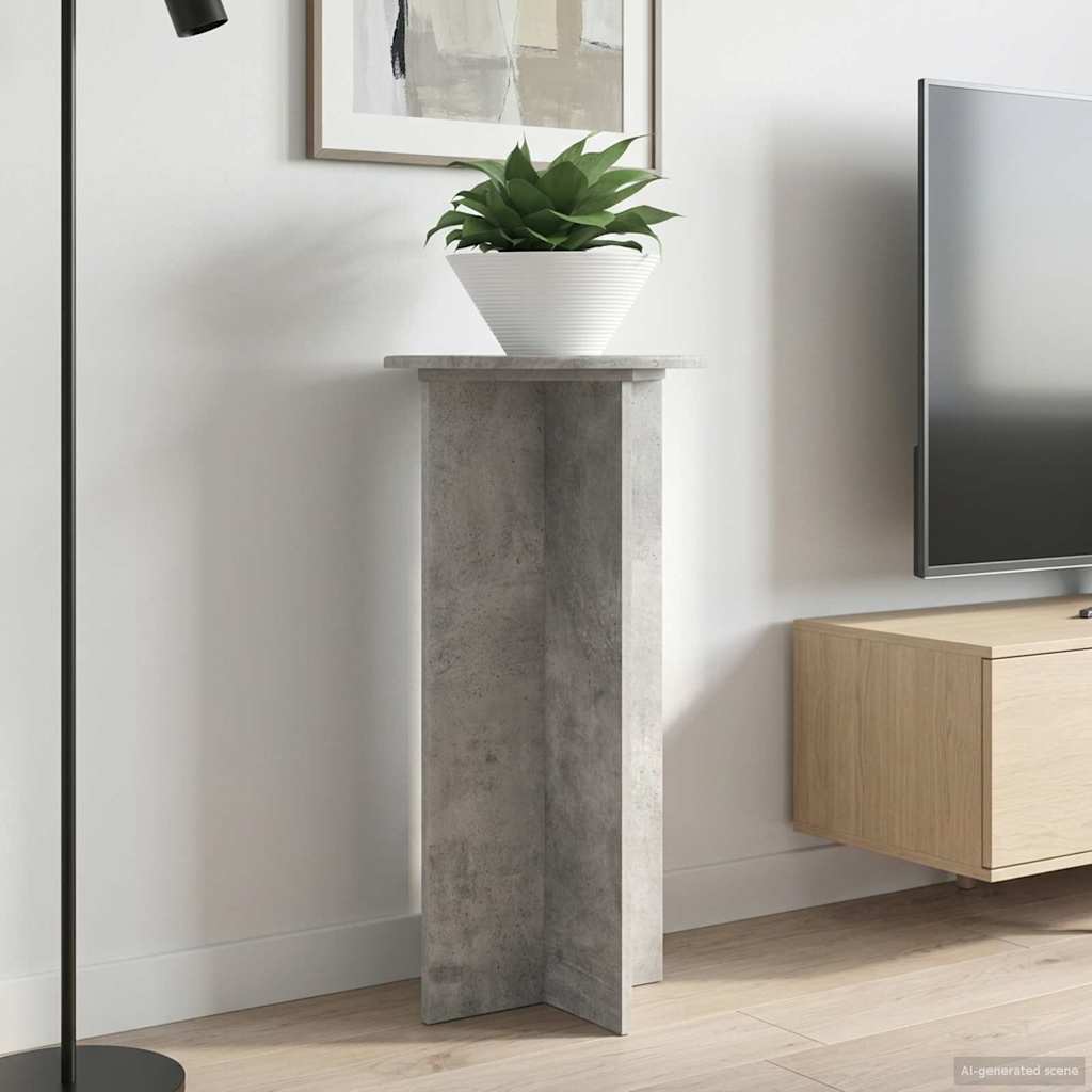 Pflanzenständer 2 pcs Betongrau 40 x 40 x 80 cm Holzwerkstoff