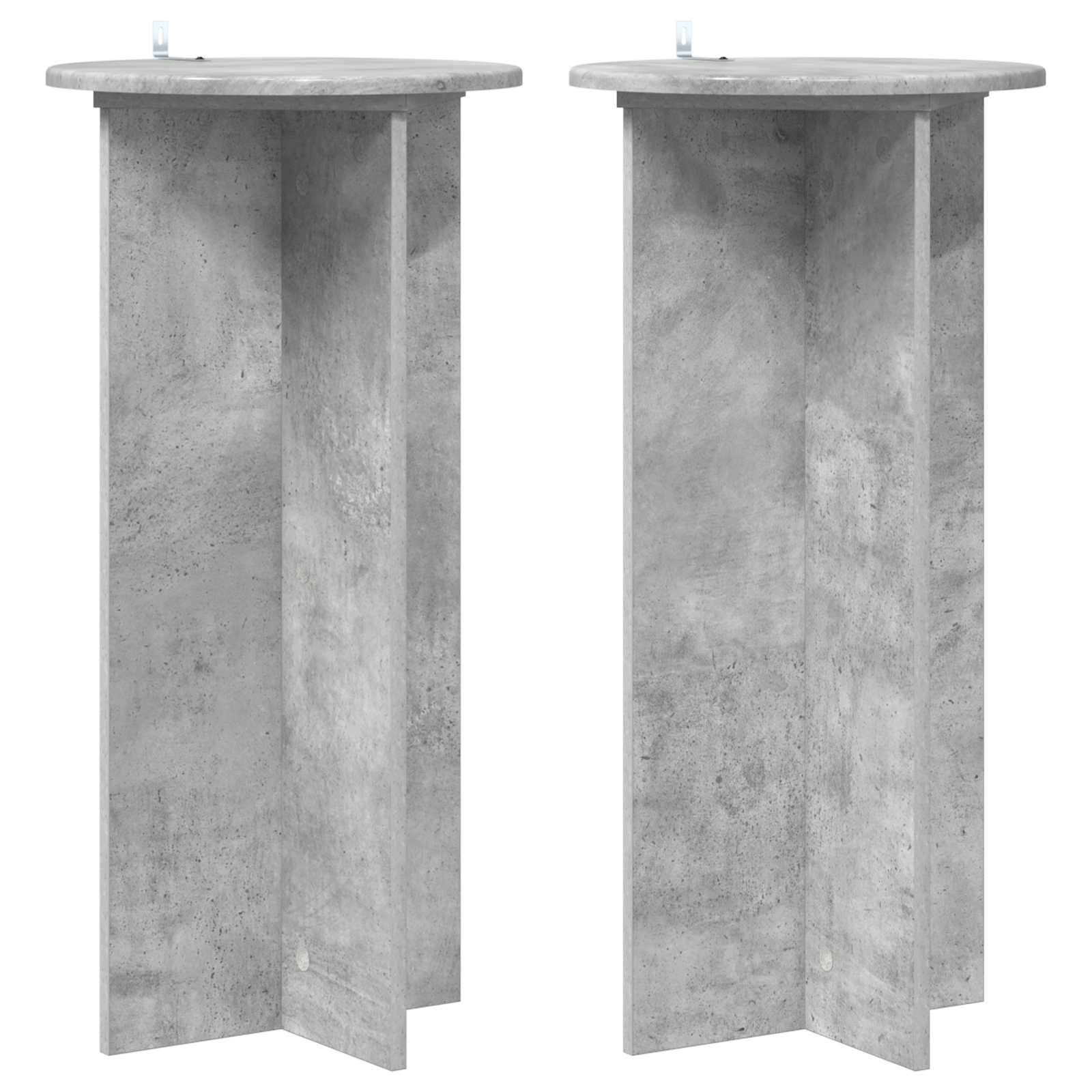 Pflanzenständer 2 pcs Betongrau 40 x 40 x 80 cm Holzwerkstoff