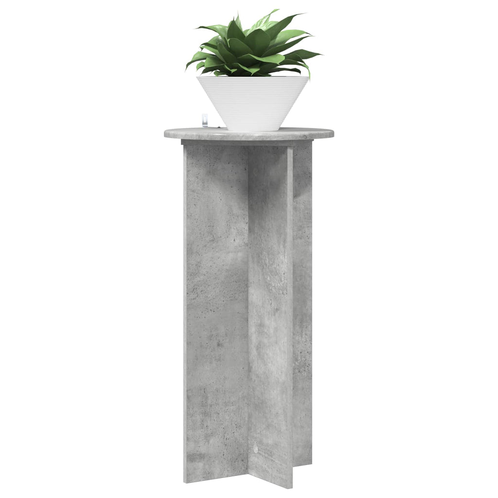 Pflanzenständer 2 pcs Betongrau 40 x 40 x 80 cm Holzwerkstoff