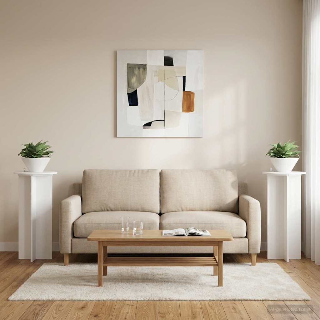 Pflanzenständer 2 pcs Hochglanz Weiß 40 x 40 x 80 cm