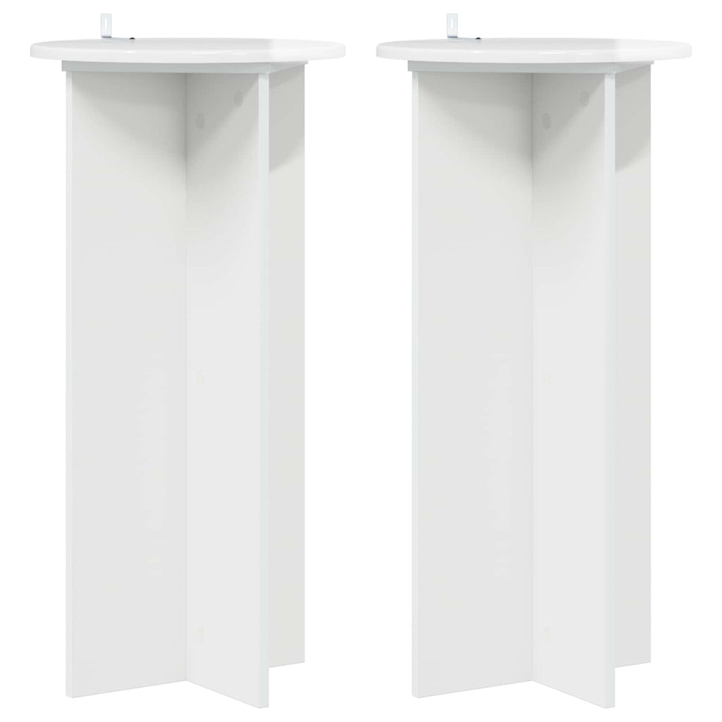 Pflanzenständer 2 pcs Hochglanz Weiß 40 x 40 x 80 cm