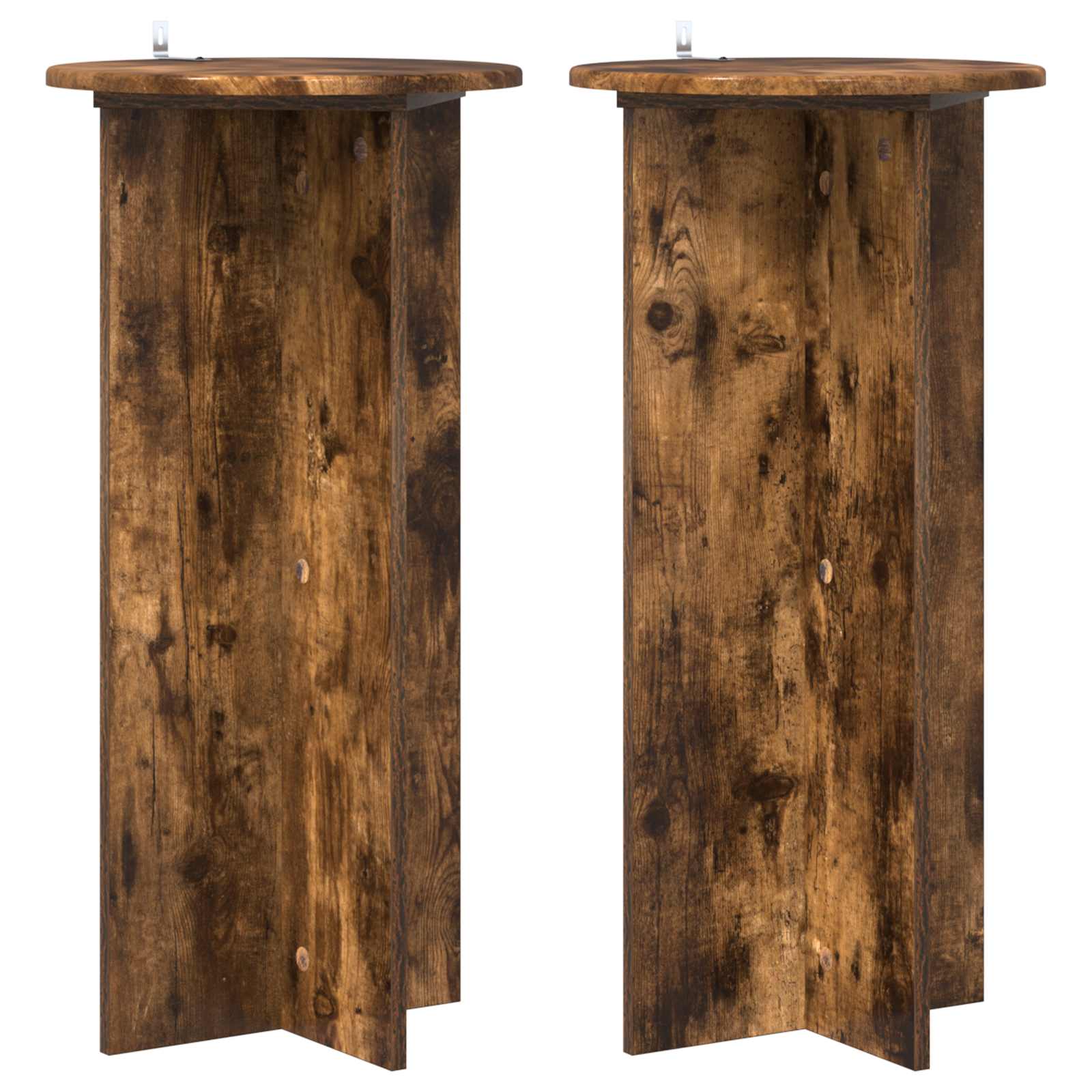 Pflanzenständer 2 pcs Geräucherte Eiche 40 x 40 x 80 cm