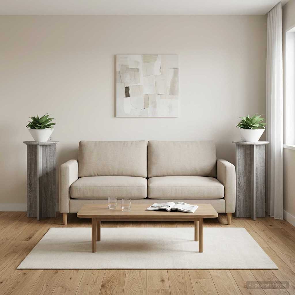 Pflanzenständer 2 pcs Graues Sonoma 40 x 40 x 80 cm